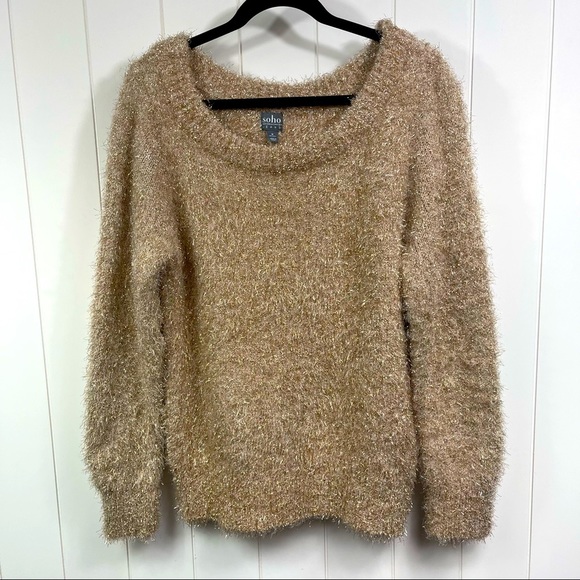 Soho Sweaters - 3 for $20 Sale SOHO Fuzzy Oversized Sweater Sz M